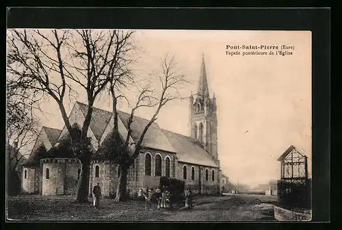 AK Pont-Saint-Pierre, Facade postérieure de l`Eglise