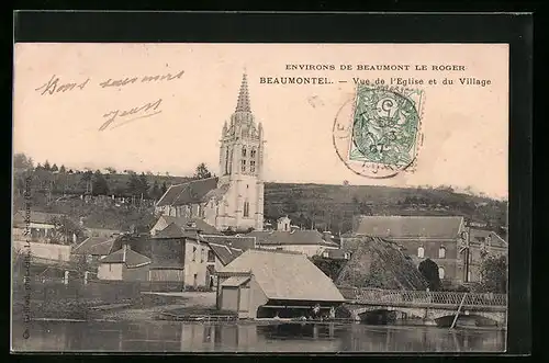 AK Beaumontel, Vue de l`Eglise et du Village