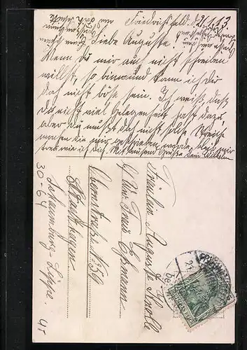 AK Soldatenliebe, Gattin umarmt Soldaten