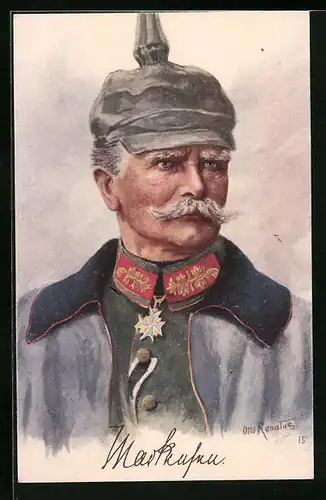 Künstler-AK Portrait von Offizier v. Mackensen