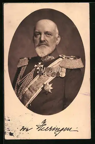 AK Generaloberst v. Heeringen in Uniform mit Abzeichen