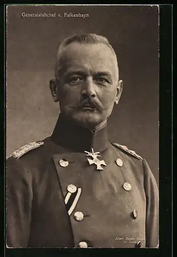 AK Generalstabchef von Falkenhayn mit Eisernem Kreuz