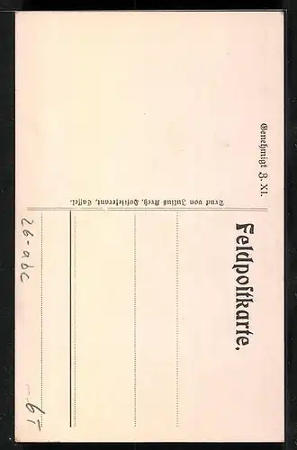 Künstler-AK sign. Schellmann: Ehem. russische Maschinengewehrstände in Bäumen der jetzt deutschen Stellung