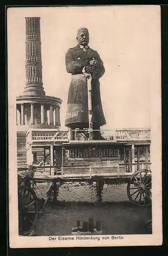 AK Der Eiserne Hindenburg von Berlin, Kriegshilfe