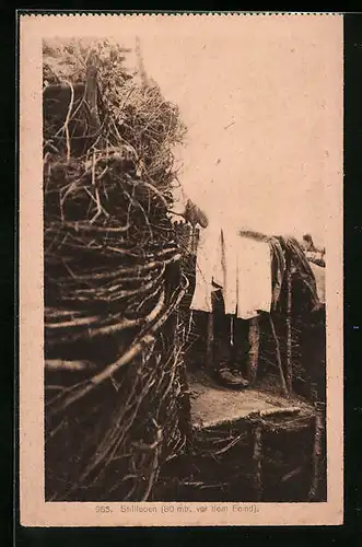 AK Stillleben im Schützengraben