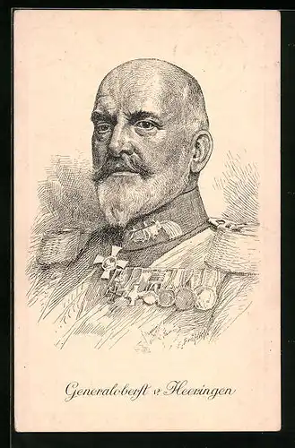 AK Generaloberst von Heeringen in Uniform