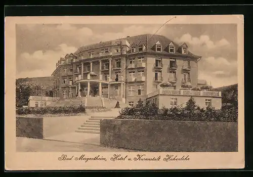 AK Bad Mergentheim, Hotel und Kuranstalt Hohenlohe