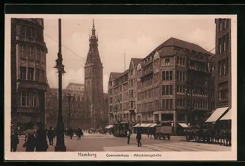 AK Hamburg, Commeterhaus an der Mönckebergstrasse