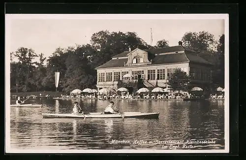 AK München-Schwabing, Kaffee und See-Restaurant Kleinhesselohe