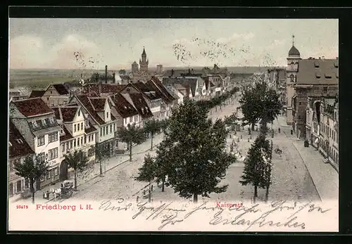 AK Friedberg /Hessen, Kaiserstrasse aus der Vogelschau