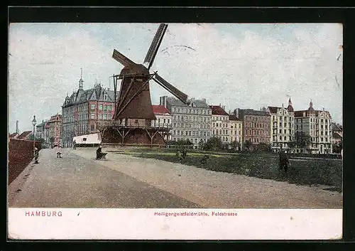 AK Hamburg, Heiligengeistfeldmühle, Feldstrasse