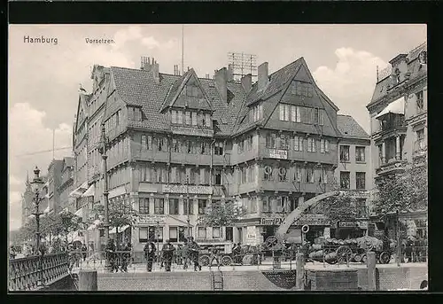 AK Hamburg-Neustadt, Vorsetzen mit Bierwagen