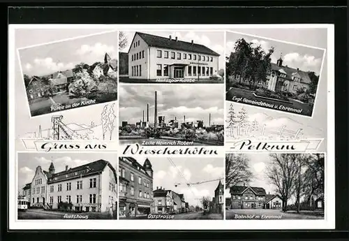 AK Wiescherhöfen-Pelkum, Zeche Heinrich Robert, Oststrasse, Amtshaus