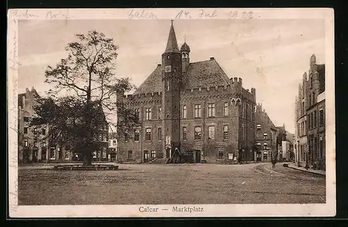 AK Calcar, Marktplatz mit Rathaus