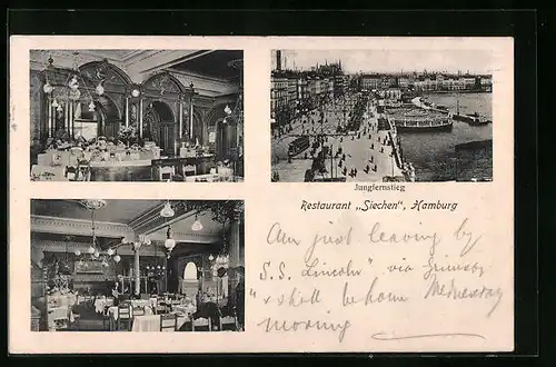 AK Hamburg, Restaurant Siechen, Jungfernstieg