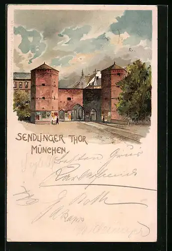 Lithographie München, Sendlinger Thor