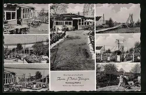 AK Homberg /Ndrh., Gartenwirtschaft Zum Petri-Jünger, Terrasse, Spielplatz