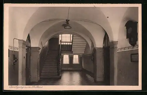 AK Rothenburg /Lausitz, Schlesisches Krüppelheim, Durchgang zum Südhaus