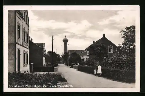 AK Rheinhausen, Strassenpartie am Wasserturm
