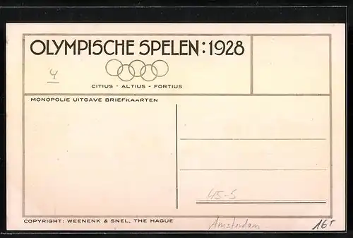 AK Amsterdam, Olympia 1928, Weesmeisjes in het Stadion