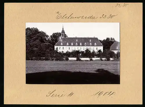 Fotografie Brück & Sohn Meissen, Ansicht Elsterwerda, Schloss mit Schlossgarten