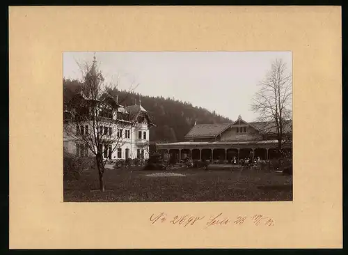 Fotografie Brück & Sohn Meissen, Ansicht Karlsbad, Cafe Kaiserpark