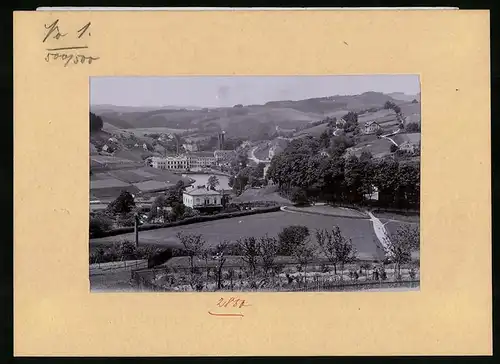 Fotografie Brück & Sohn Meissen, Ansicht Sebnitz, Panorama mit Blick nach Hainersdorf