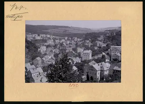 Fotografie Brück & Sohn Meissen, Ansicht Sebnitz, Blick über die Dächer der Ortschaft