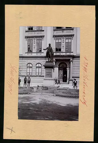 Fotografie Brück & Sohn Meissen, Ansicht Leitmeritz, Kaiser Josef II. Denkmal