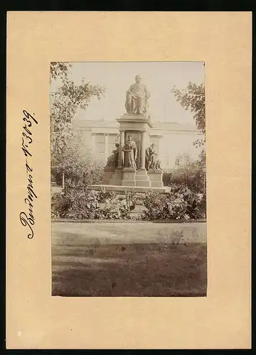 Fotografie Brück & Sohn Meissen, Ansicht Budapest, Partie am Franz Deak Denkmal
