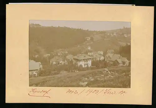 Fotografie Brück & Sohn Meissen, Ansicht Kipsdorf im Erzg., Ortspanorama