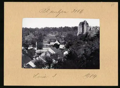 Fotografie Brück & Sohn Meissen, Ansicht Bautzen, Blick auf die Nicolai Ruine und Schiessberg