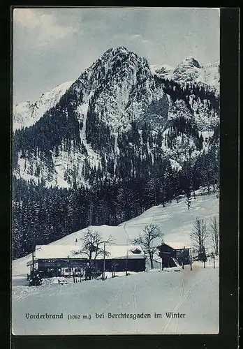 AK Vorderbrand, Ortsansicht im Winter