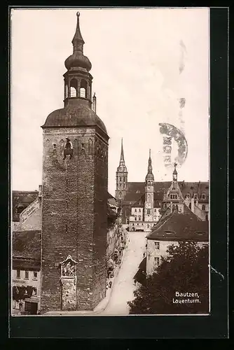 AK Bautzen, Strassenpartie am Lauenturm