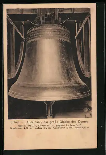 AK Erfurt, Gloriosa, die grosse Glocke des Domes