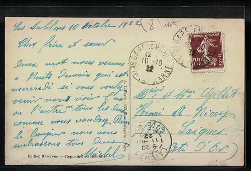 AK Tergnier, Chemin de fer du Nord, École Ménagère