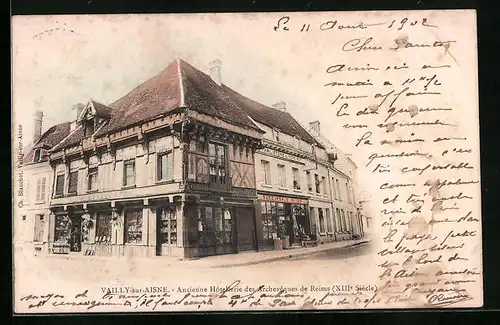 AK Vailly-sur-Aisne, Ancienne Hôtellerie des Archevêques de Reims