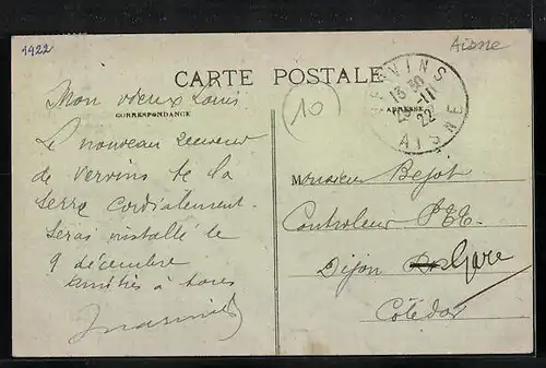 AK Vervins, Rue de Paris, Strassenpartie