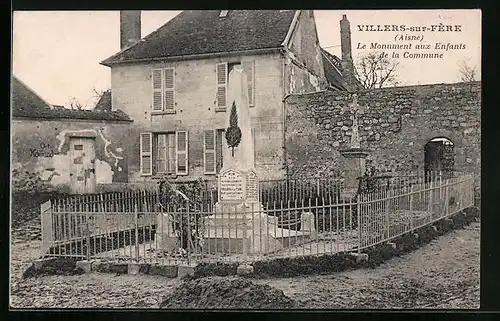 AK Villers-sur-Fère, Le Monument aux Enfants de la Commune