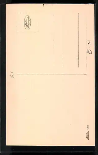 AK Wallsee, Ansicht des Schlosses mit Uferpartie