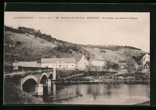 AK Acquigny, Le coteau, vue prise du Chateau