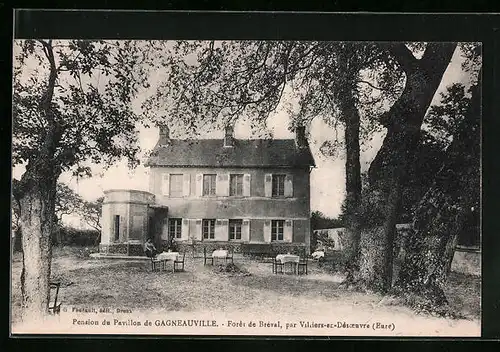 AK Villiers-en-Désoevre, Pension du Pavillon de Gagneauville, Foret de Bréval