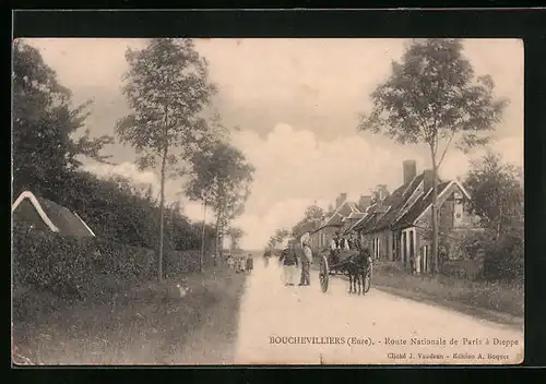 AK Bouchevilliers, Route Nationale de Paris a Dieppe