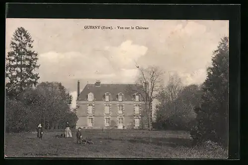 AK Guerny, Vue sur le Chateau
