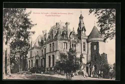 AK Gournay-le-Guérin, Le Chateau - Facade Nord-Ouest