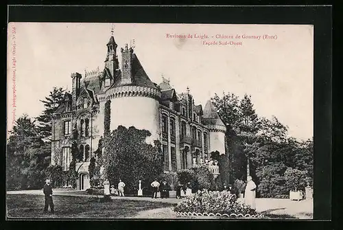AK Gournay-le-Guérin, Le Chateau - Facade Sud-Ouest