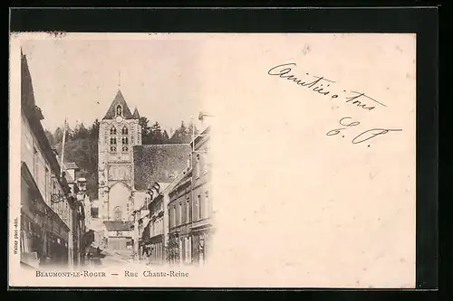 AK Beaumont-le-Roger, Rue Chante-Reine