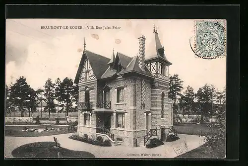 AK Beaumont-le-Roger, Villa Rue Jules-Prior