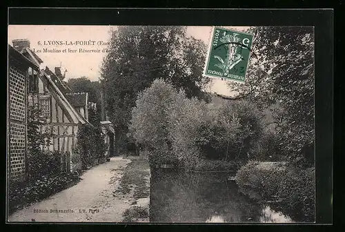 AK Lyons-la-Foret, Les Moulins et leur Réservoir