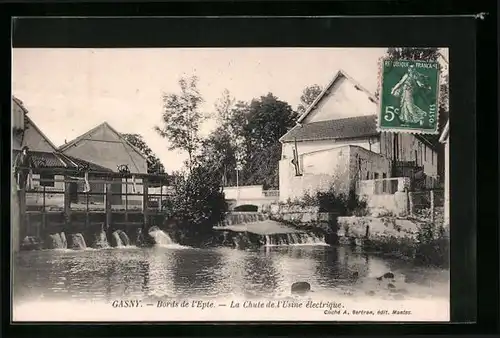 AK Gasny, Bords de l`Epte . La Chute de l`Usine electrique